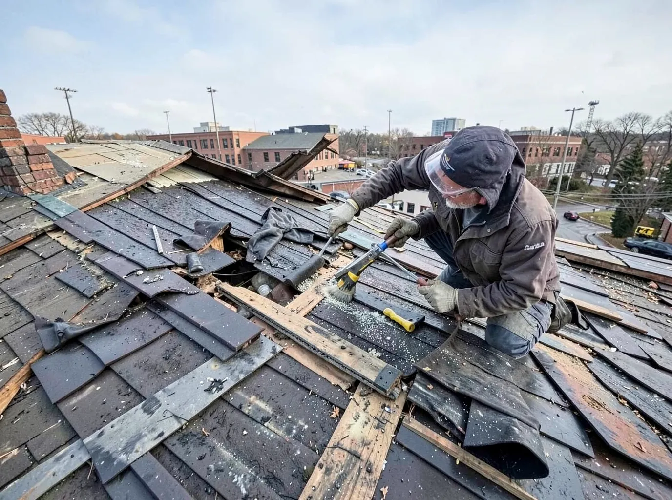 Storm Damage Roof Repair in Westfield